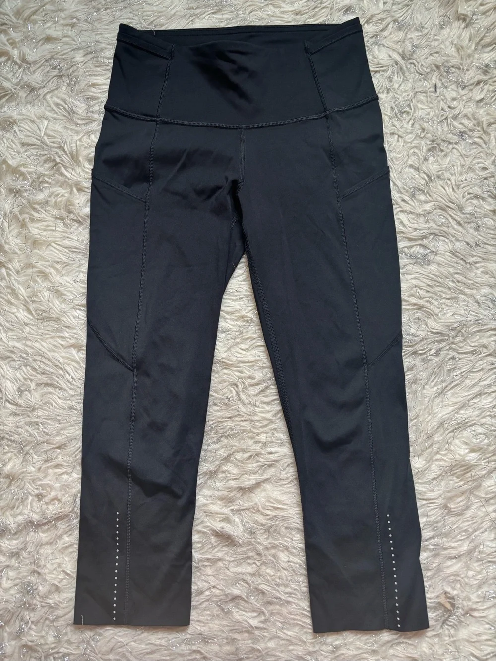 Lululemon Athletica Black Women’s Fast And Free Crop Leggings Size 4